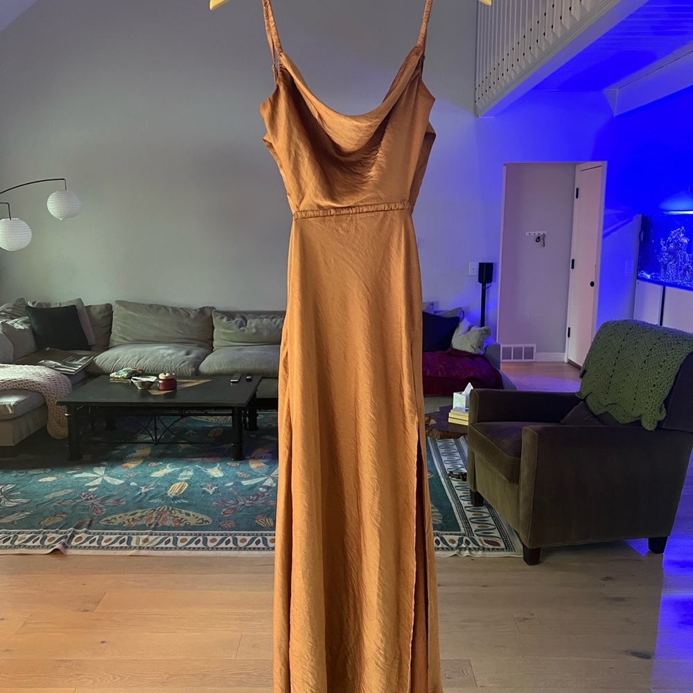 Hello Molly burnt orange silk Dress